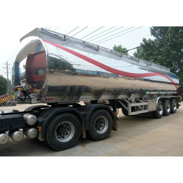 Aluminum Alloy Fuel Tank Semi Trailer 45000L ~50000L With Air Bag Suspension