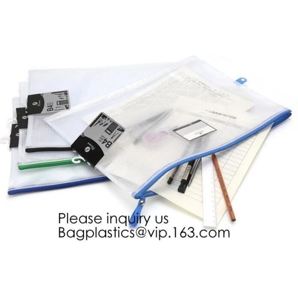 Office Stationery Plastic Pp File Bag A4 Document Pouch B6 Zipper Wholesale File Folder Bag School Stationery Supplies,
