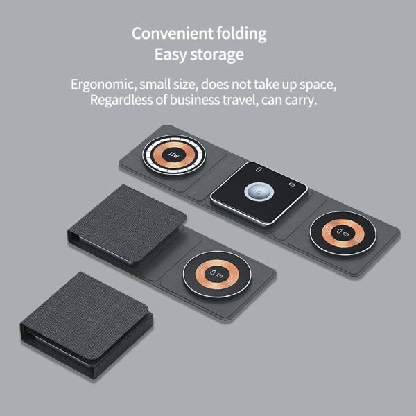 IPhone Foldable Magnetic Fast Wireless Charging Stand Portable And Versatile