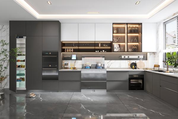 Particle Board Modern Modular Kitchen Cabinets With Drawer For Home  Residence