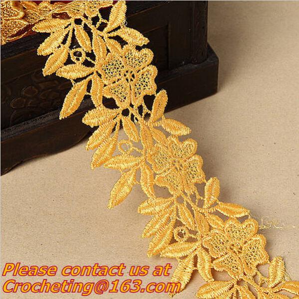 Lace Collar Applique Neckline Lace Crochet Flower Motif Patchwork Sewing Access