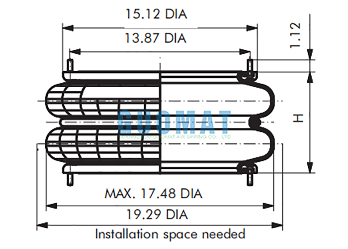FT960-34 RS Contitech Air Bellows Replacement W01-358-7761 Firestone Industrial Air Spring