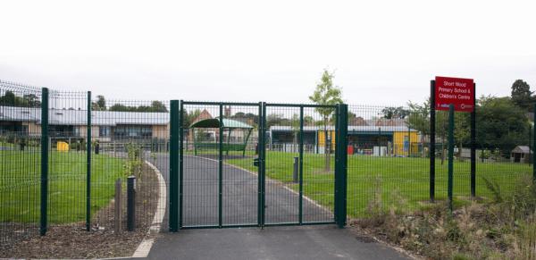 Galvanized Powder Coated Steel Garden Fence Door Tubular Double Gate Waterproof 3D Model for Residential