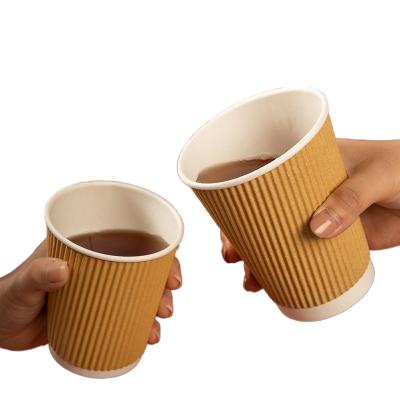 Customizable Durable 12oz Ripple Paper Cups With Carton Package