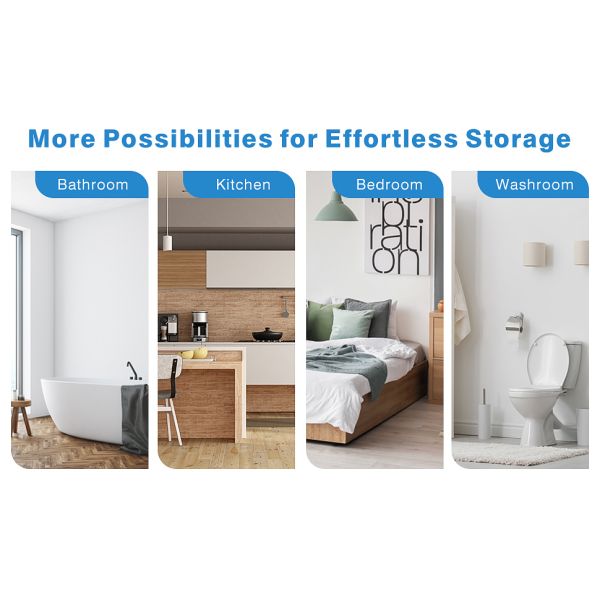 No Drilling Large Capacity Rustproof Stainless Steel Bathroom Organizer Bathroom Shower Shelves for Inside Shower Rack