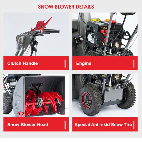 MEICHENG Commercial Hand push Snow Blower with Electric Start and Sweeping Function