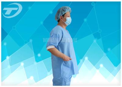 SMS descartável tecido não esfrega o terno/vestido paciente/vestido cirúrgico