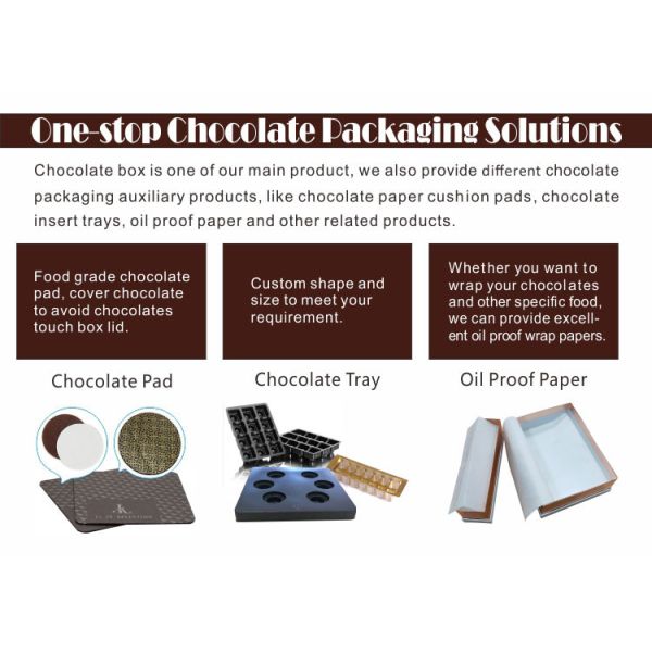 Luxury Chocolate Candy CMYK pantone Gift Packaging Box With Ribbon