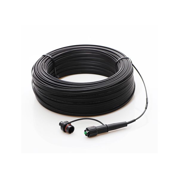 Mini SC APC FTTH Drop Cable With Waterproof Connector