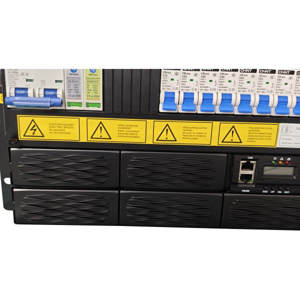 ET48300005 5U 18kW 48V 300A DC Telecom Power System with Six 3kW Rectifiers and Front Service Distribution
