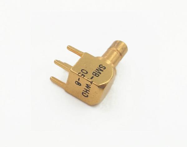 Right Angle SMB Waterproof Coaxial Connector Male Soldered Rf Coaxial Cable Connectors