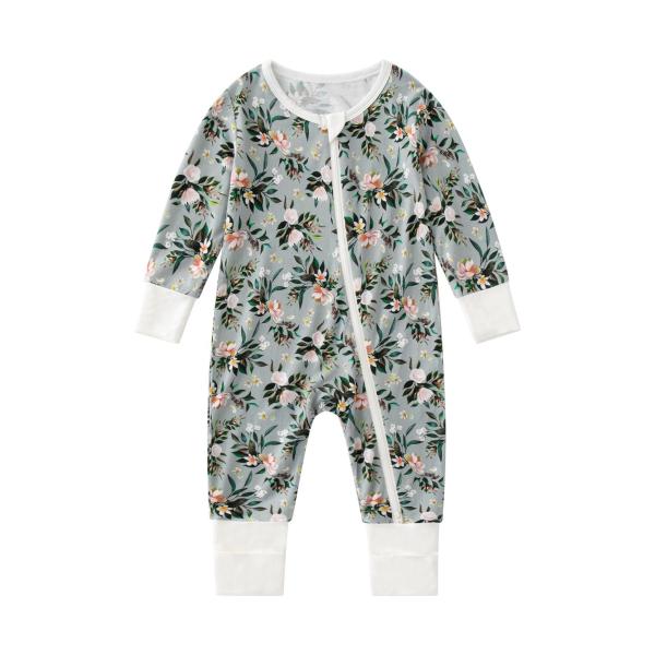 In Stock 2023 Bamboo Viscose Baby Sleep Rompers Organic Bamboo Baby Romper Newborn Reverse Zipper Jumpsuit Toddler Zip B
