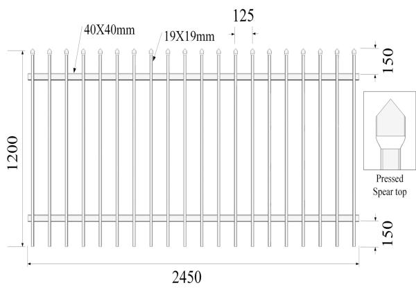 Q235 Interpon Weather Resistance Garrison Fence Panels For Garden / Factory