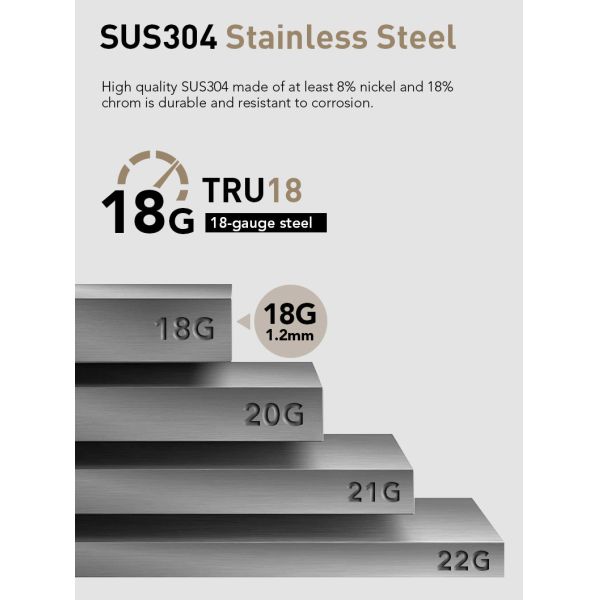 Modern SS 304 Kitchen Sink , Single Basin Stainless Steel Sink With Silver Brushed Finish