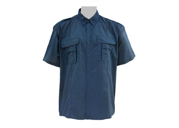Men's 100%Nylon Work Shirt Short Sleeve Mesh Embroidery Holes