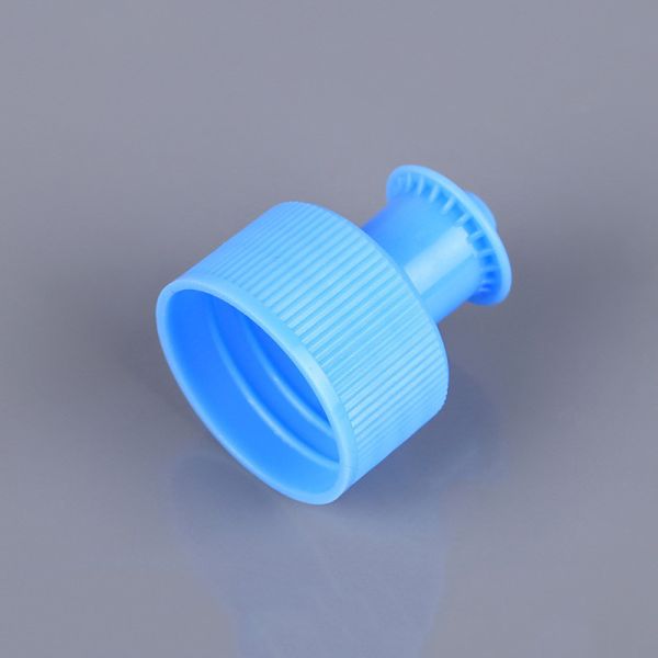 PET Cosmetic Bottle Caps Blue 28mm Push Pull Cap No Leakage