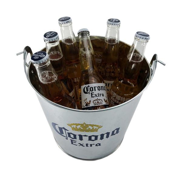 Metal Tin Wine Bucket 750ml 500ml Rust Resistant Dishwasher Metal Wine Chiller