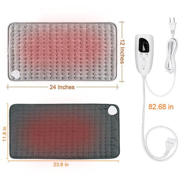 Far Infrared Electric Heated Pad 12×24inches Size For Hot Compress OEM