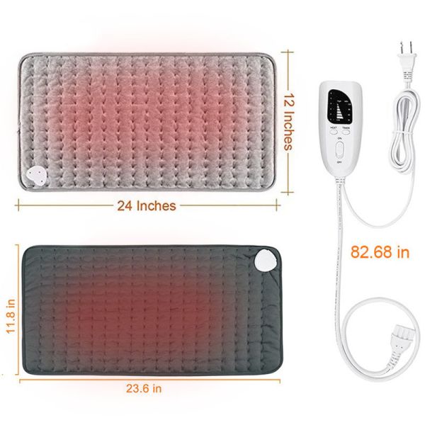 Far Infrared Electric Heated Pad 12×24inches Size For Hot Compress OEM