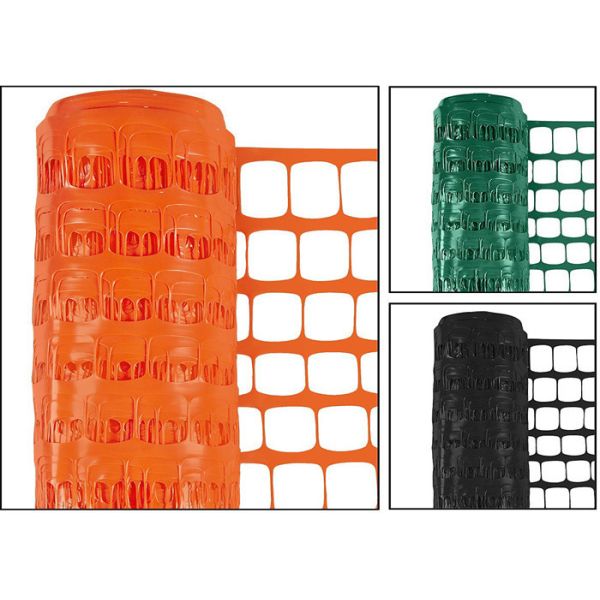80x40mm High Strength Mesh Snow Fence , High Visibility Orange Plastic Security Fencing