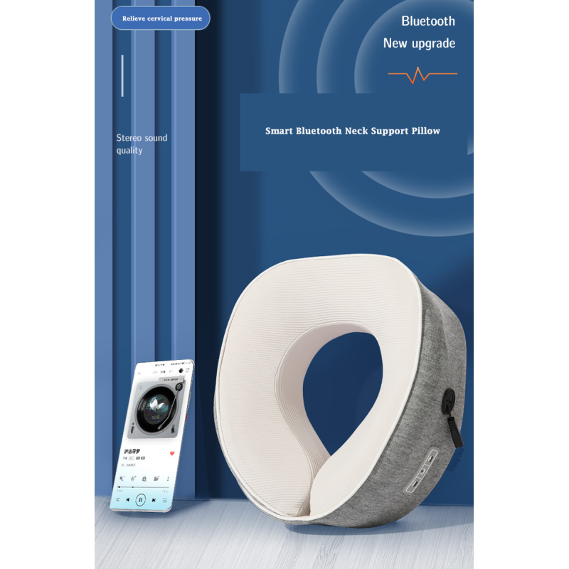 Bravo U Shape Bluetooth Music Neck Pillow for Car Neck Rest Pillow 23*21*11cm Features