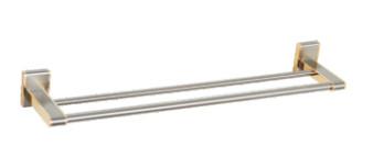 Double towel rail&bar85209-Square &Brass&Nickel Brush +Golden& Bathroom Accessory&fittings&Sanitary Hardware