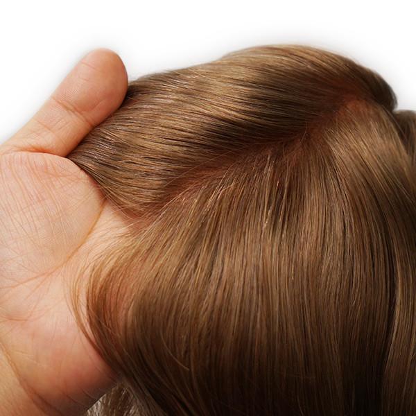 Système capillaire toupet de base 7*5 perruques pour hommes de taille moyenne pour la calvitie