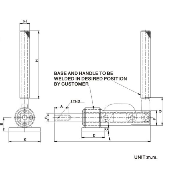 30519 30619 Push Pull Toggle Clamp / Heavy Duty Pull Action Toggle Clamp