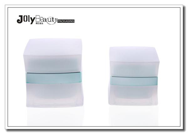 Luxury Cosmetic Cream Square Acrylic Serum Jar Plastic Jars With Lids