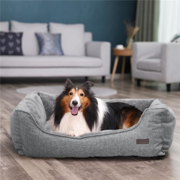 Brown Large Dog Cushion PGW12GG Model Number Cotton Filling With Removable Cover