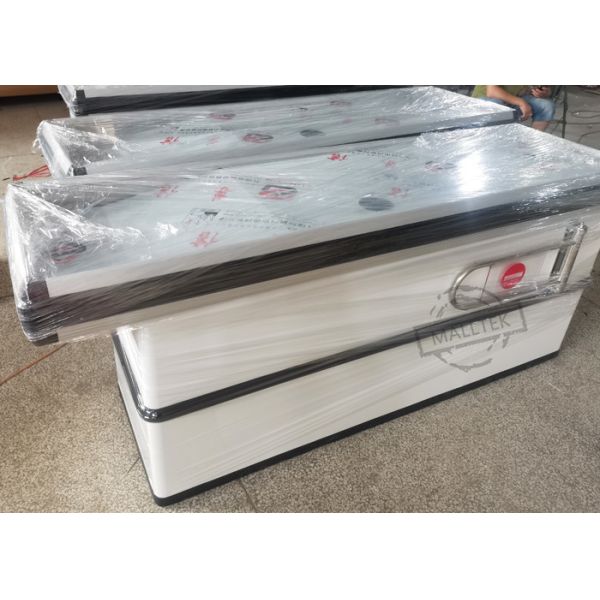 Белый кассовый стол из нержавеющей стали типа L для супермаркетов