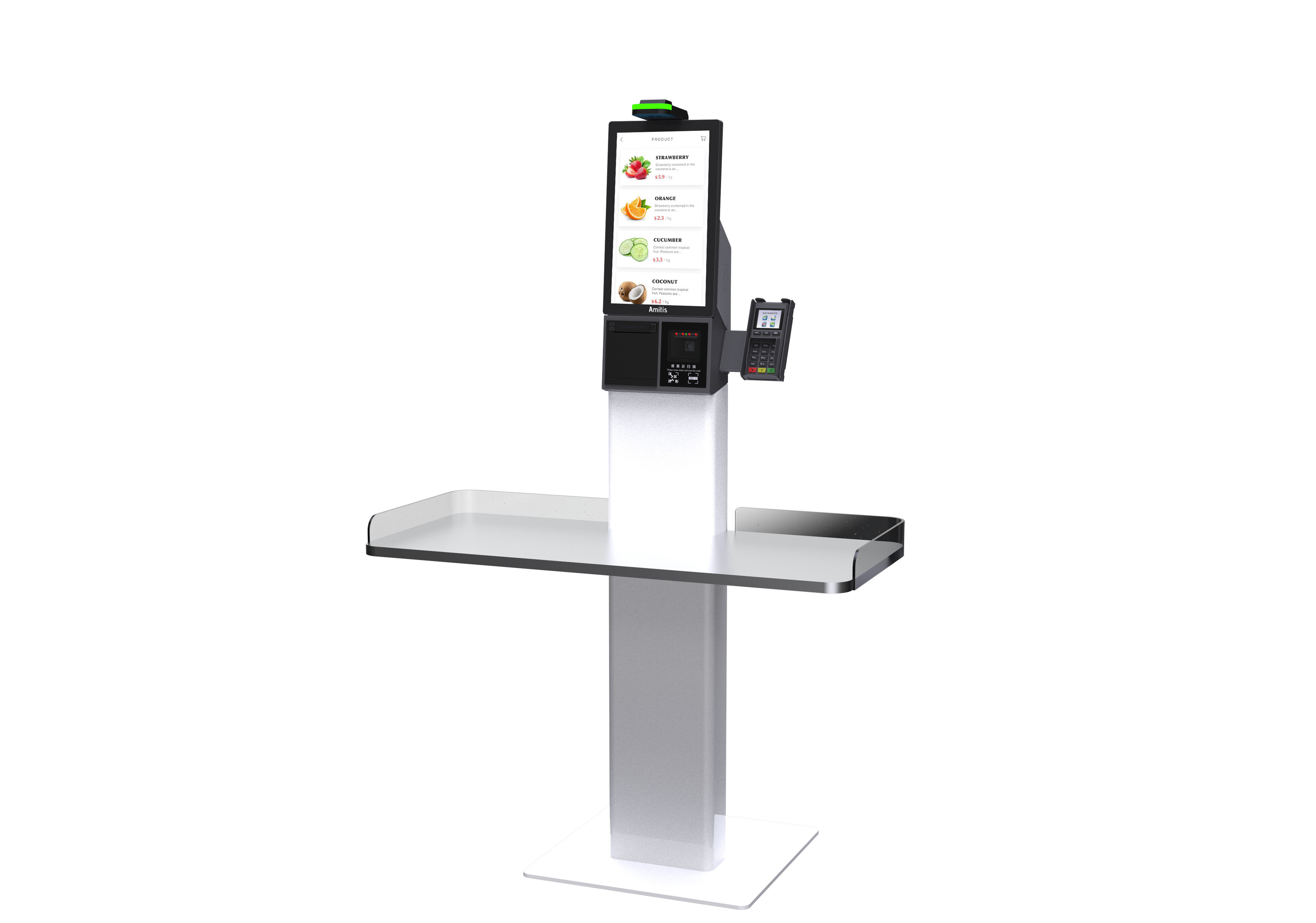 Floor Standing Accessible Self Checkout Solution 15.6 FHD Display Kiosk