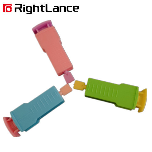 26G Pen Type Automatic Blood Lancet OEM 1.8mm Pink And Purple