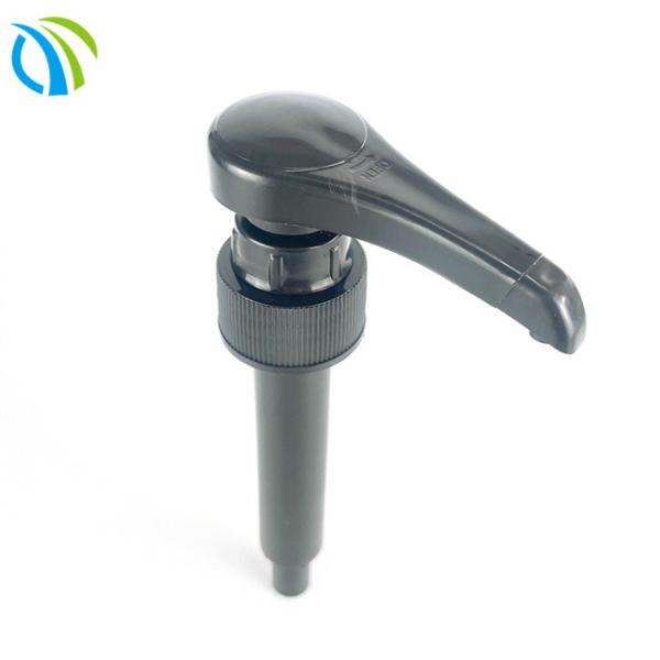 24mm 24 415 Glass Syrup Pump Dispenser 4cc Black Ribbed Closure