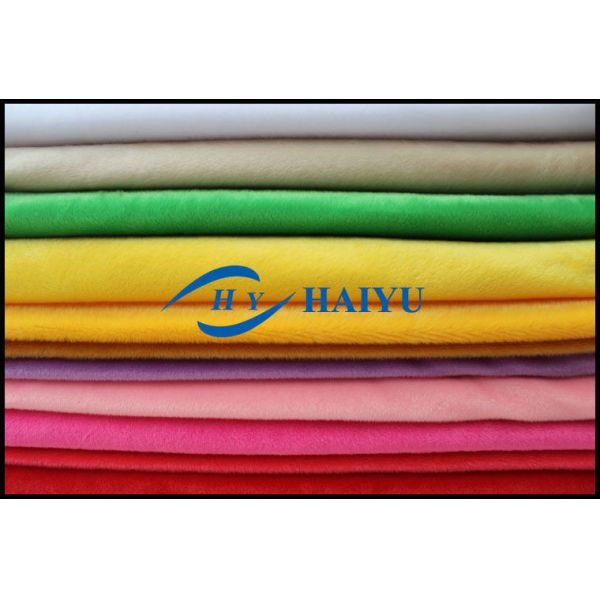 various color polyster plain minky furniture plush fabric