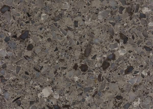 Grey Crystal Artificial Quartz Kitchen Worktops Acid Resistant NSF Certificate