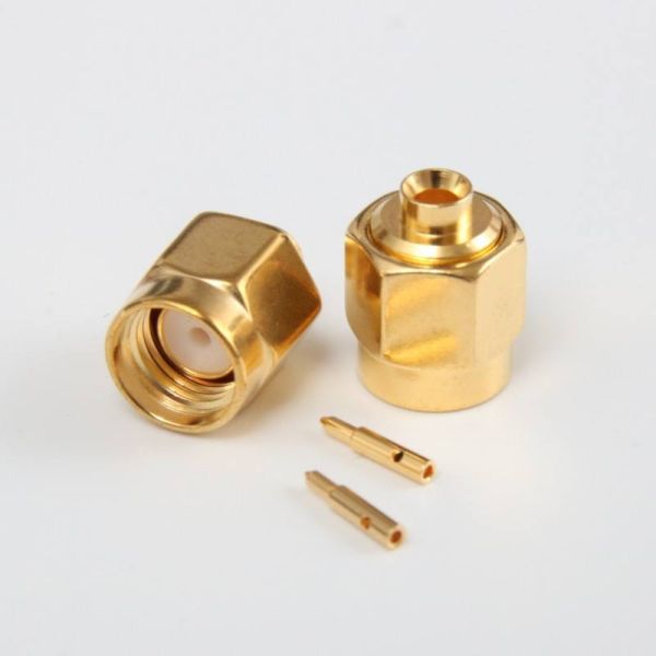 SMA Male Connector Solder Welding Type for RG402 Cable with 0~3GHz Frequency and IP67 Rating
