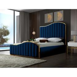 Light Luxury Europe new design Upholstered beds Modern Queen size King Size Fancy velvet fabric soft beds for Bedroom