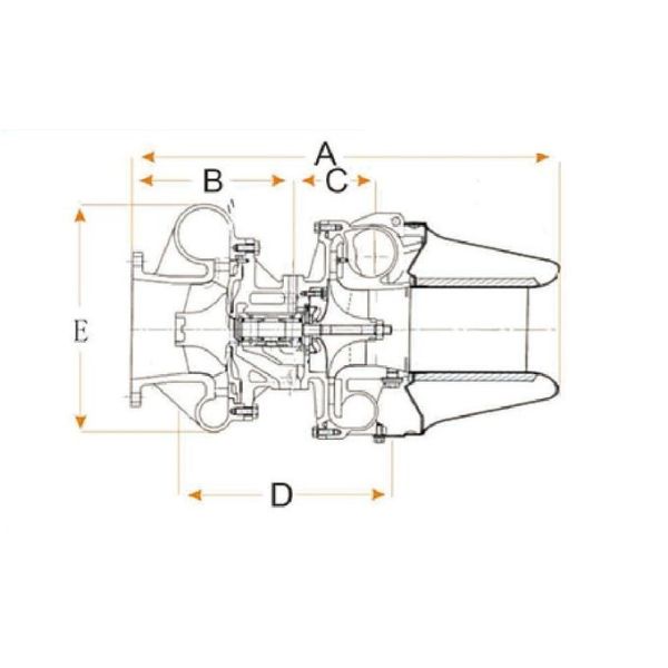 Корпуса компрессора T-  Turbocharger/T- RH133 для морского дизельного двигателя