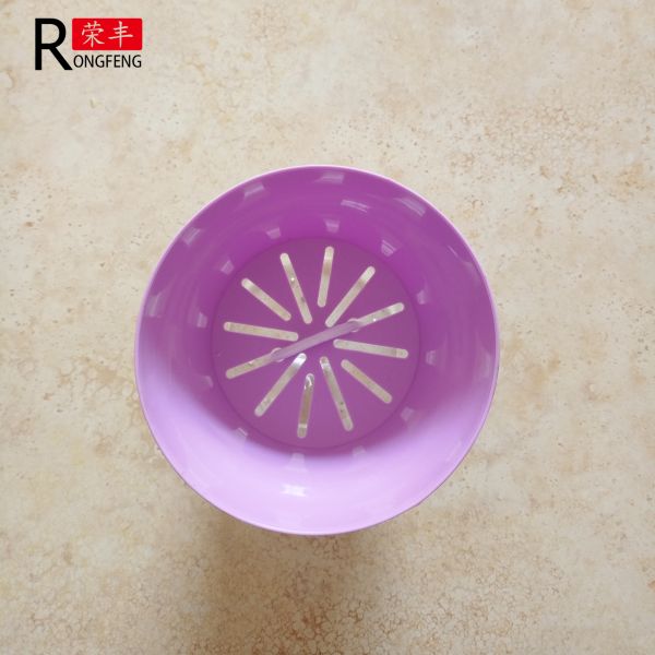 Blue Purple Plastic Flower Pots Cyclic Water Absorption OEM / ODM Available