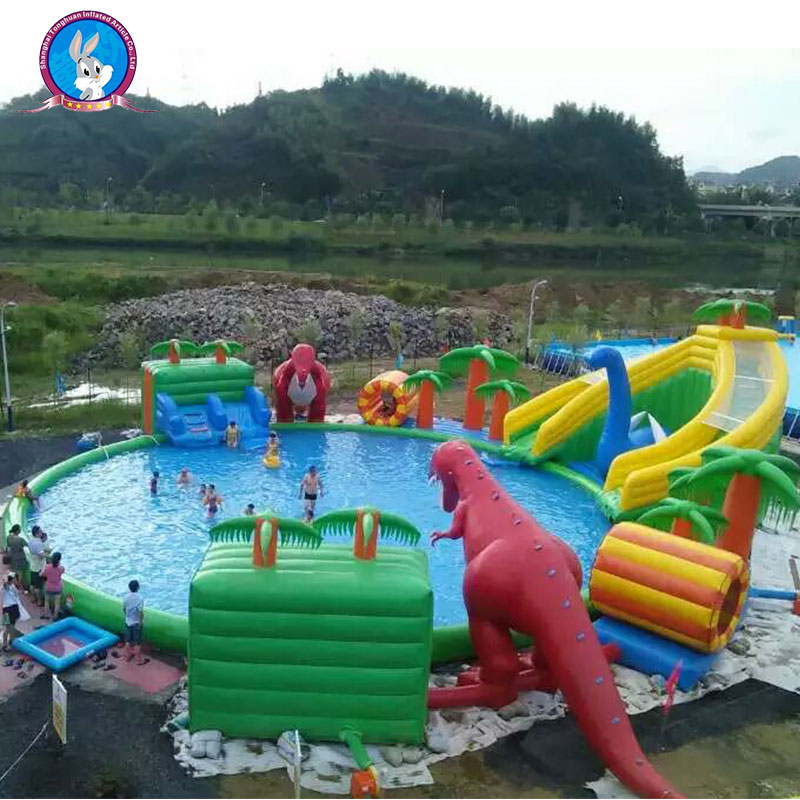 Large Adult Inflatable Swimming Pool China Factory Outdoor Household Water Park with Fun Games for the Home or Land