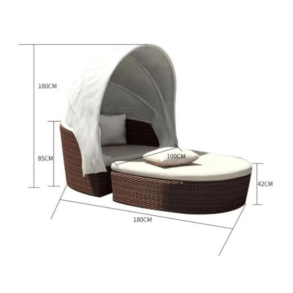 CE BSCI Sun Beds Waterproof Fabric Sun Lounger Day Bed Outdoor Chair Garden
