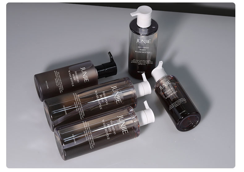 Luxury Cosmetic Packaging 500ml PET Plastic Shampoo Bottle Liquid Hand Wash Body Lotion Frosted Pump Bottles for Skin Care