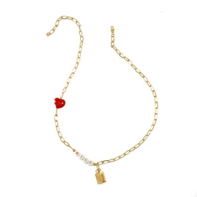Cor personalizada verão do ouro da colar do grânulo do alfabeto para a mulher