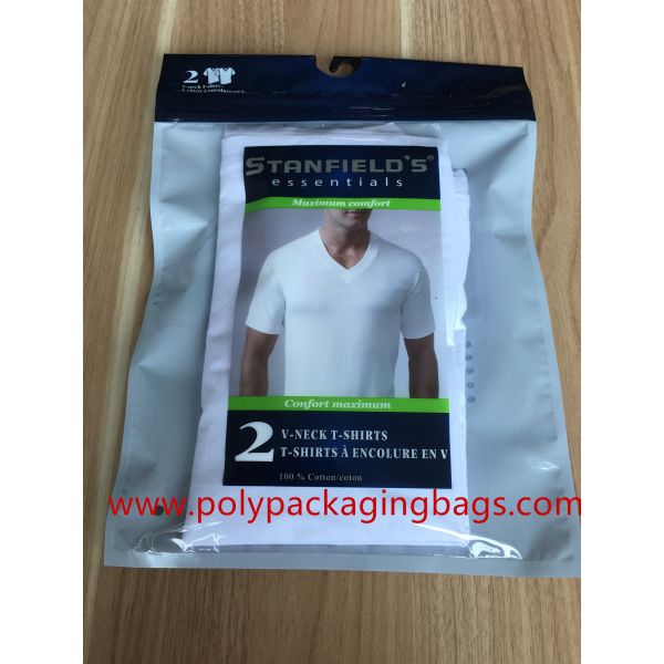 Ziplock Resealable Male Underwear Custom Printed Eco Friendly Apparel Bags OPP / CPP Material