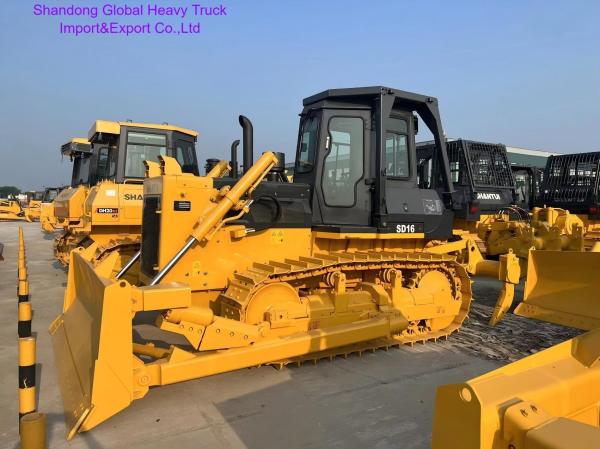 Shantui SD16 160HP Crawler Bulldozer with 17 Tons Operating Weight 4.5 m³ Blade Capacity and 1880 mm Track Gauge