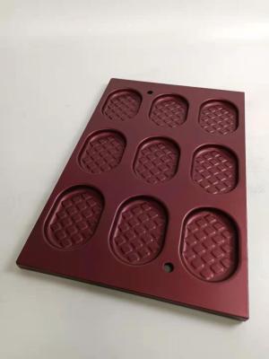 9 espessura da bandeja 0.8mm da cavidade PTFE Al Steel Waffle Baking Tray