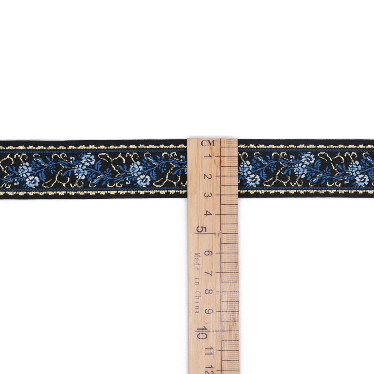 жаккард полиэстера черноты маргаритки ширины 3.2cm уравновешивает Webbing для одежды