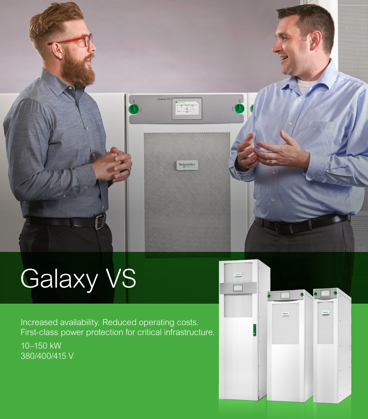 Центры обработки данных APC и оборудование 3 фазы UPS Galaxy VS UPS 40 кВт 400 Вт для внешних батарей