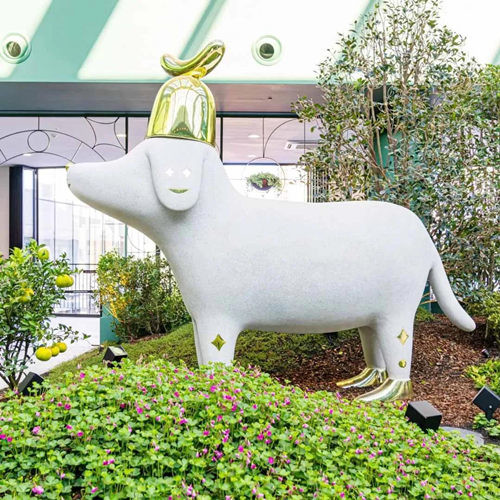 Plaza Garden Sitting Monkey Statue Cartoon Fiberglass Metal Decoration